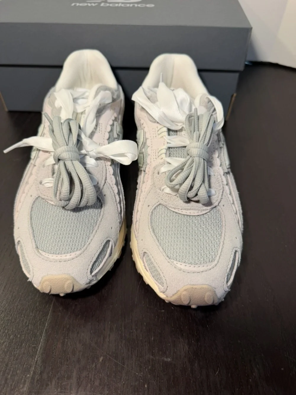 New Balance 204L Running Shoes Sneakers Lone Star Grey/Sea Salt Womans 7D